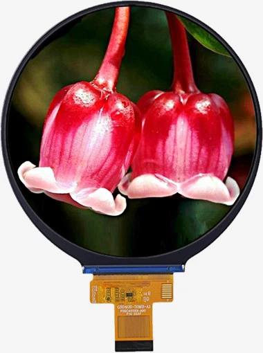 petit écran rond d'affichage à cristaux liquides d'IPS du contact 3.4inch 87.6*87.6mm 350nit d'éclat